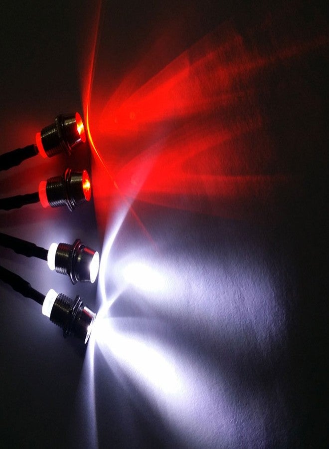 Share Goo مجموعة مصابيح أمامية وخلفية ShareGoo رباعية LED، متوافقة مع سيارات Traxxas وHSP وTamiya وRedcat وRC4WD وAxial SCX10 و1/10 و1/12 و1/16 التي تعمل بالتحكم عن بعد، والشاحنات والدبابات والزاحفات، 3 مم - Image 1